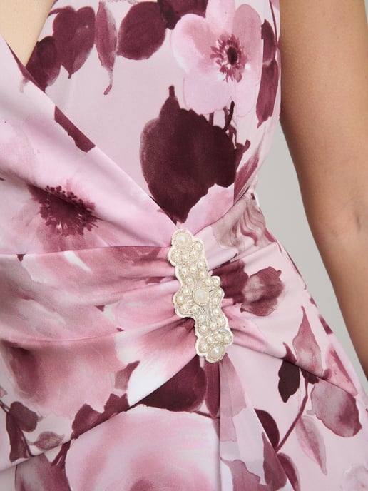 Perla Stretch Floral Diamante Trim Maxi Dress - Image 4