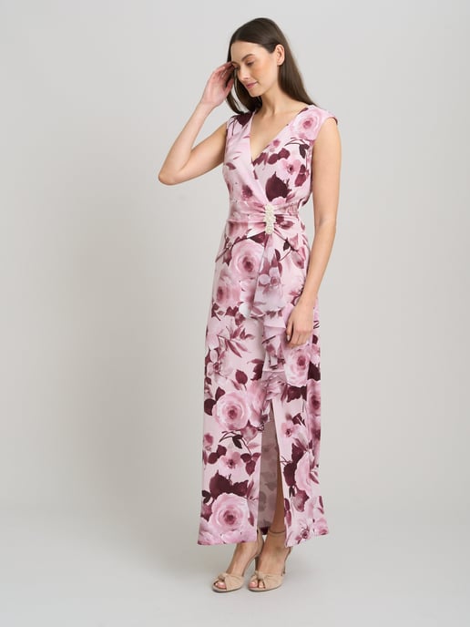 Perla Stretch Floral Diamante Trim Maxi Dress - Image 5