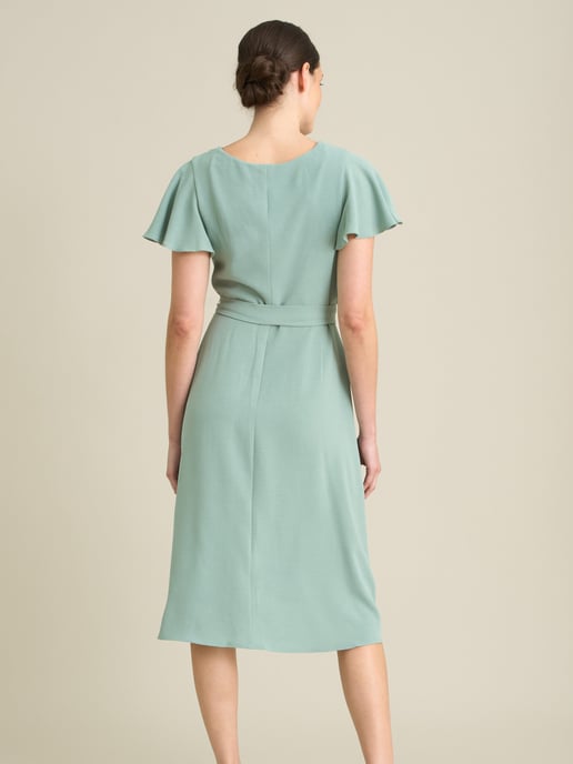 Peppa Tie Waist V Neck Faux Wrap Dress - Image 2