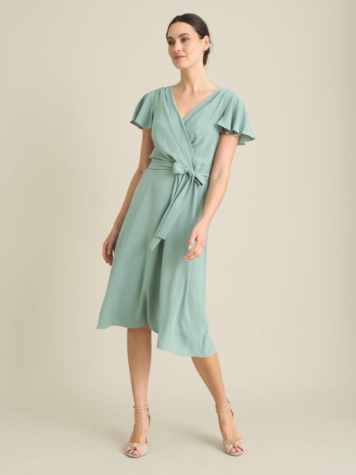 Peppa Tie Waist V Neck Faux Wrap Dress - Image 5
