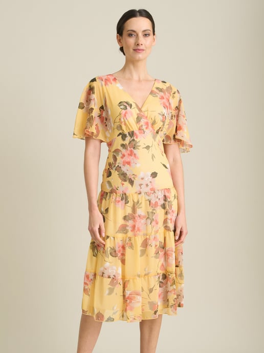 Agatha Floral Chiffon Dress - Image 1