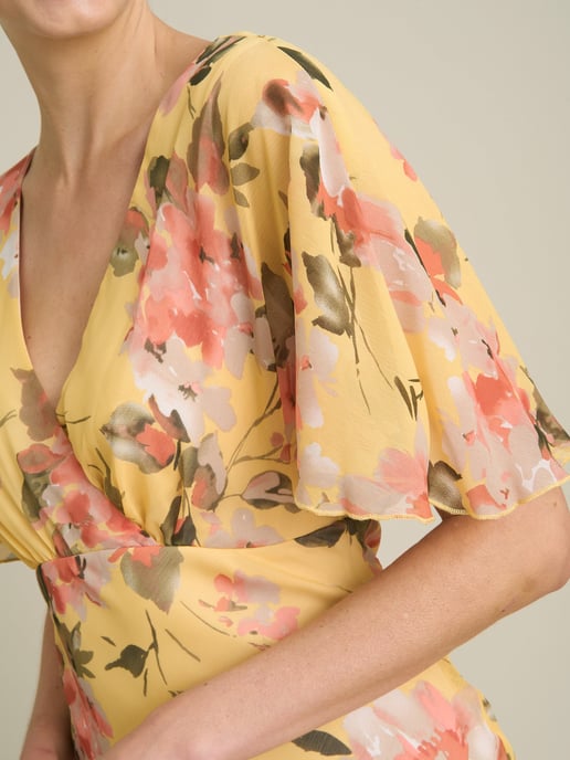 Agatha Floral Chiffon Dress - Image 3