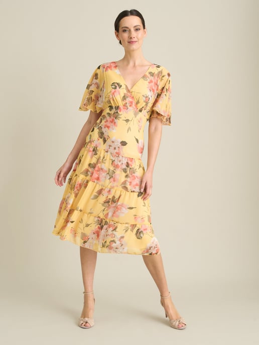 Agatha Floral Chiffon Dress - Image 4