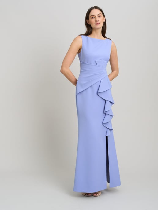 Clio Draped Ruffle Detail Maxi Dress - Image 3