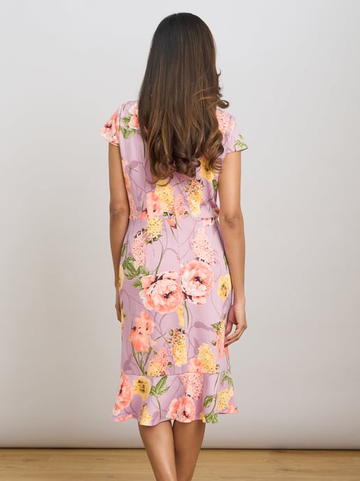 Marlena Cap Sleeve Ruffle Print Dress - Image 4