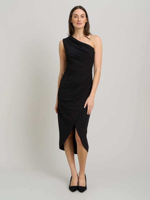 Marcela Short One Shoulder Crepe Dress - Image 2