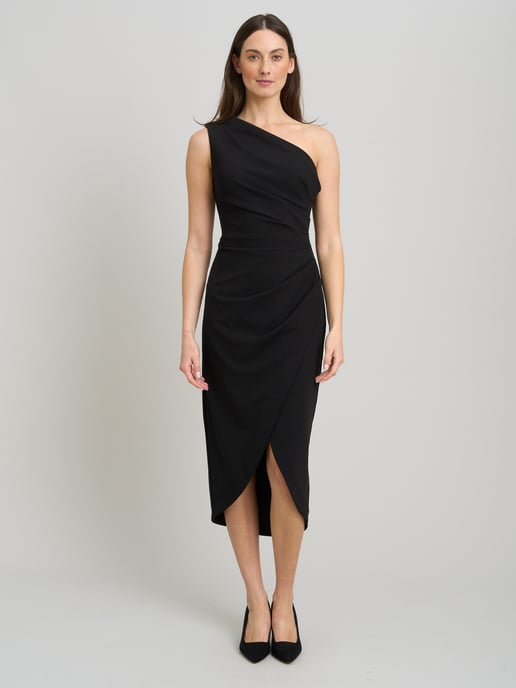 Marcela Short One Shoulder Crepe Dress - Image 3