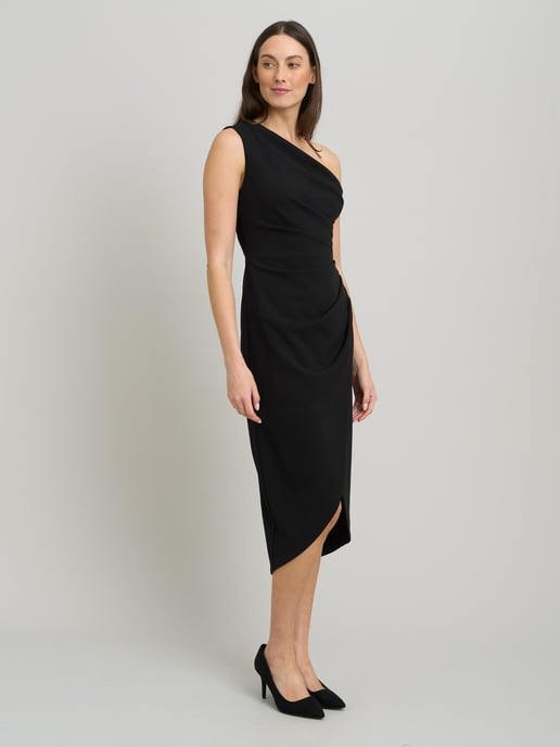 Marcela Short One Shoulder Crepe Dress - Image 4