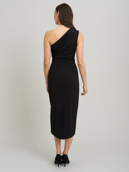 Marcela Short One Shoulder Crepe Dress - Image 5
