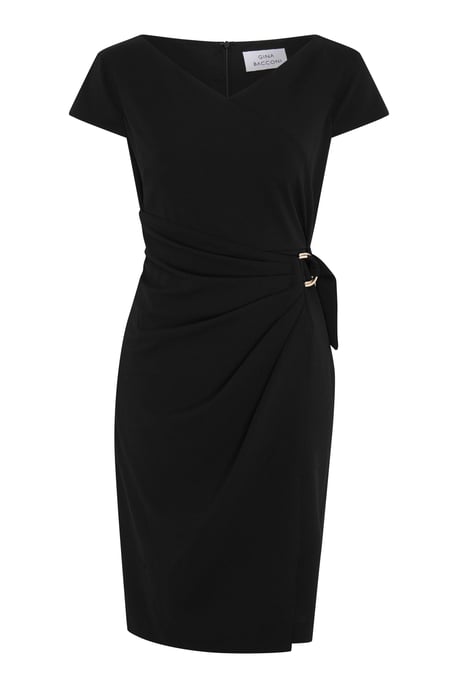 Dita Wrap Skirt Crepe Dress - Image 5