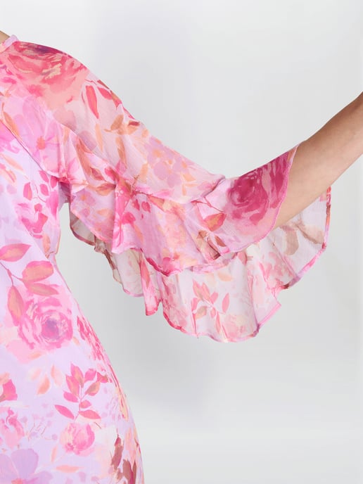 Tracey Floral Chiffon Shift Dress - Image 5