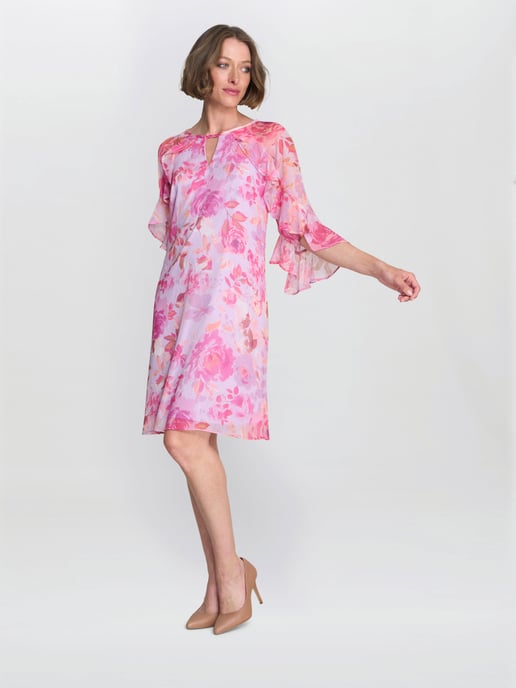 Tracey Floral Chiffon Shift Dress - Image 6