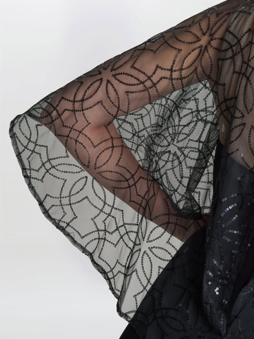 Anoushka Maxi Dress With Sheer Beaded Cape - Image 6