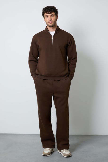 Brown Straight Leg Joggers - Image 2