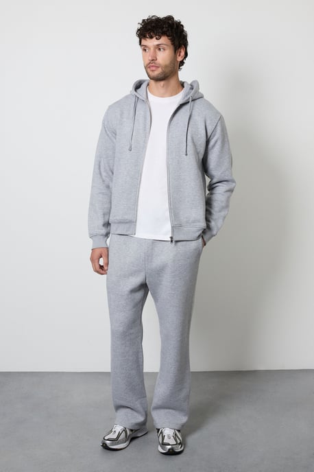 Grey Marl Straight Leg Joggers - Image 1
