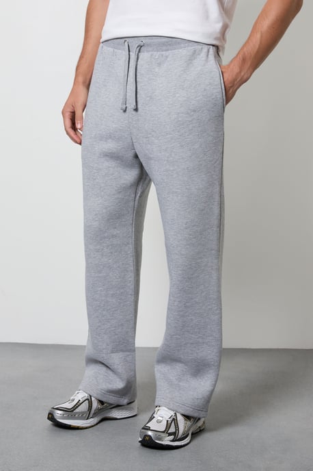 Grey Marl Straight Leg Joggers - Image 2
