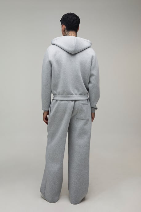 Tall Regular Shrunken Fit Scuba Hoodie and Wide Leg Jogger Tracksuit - Image 2