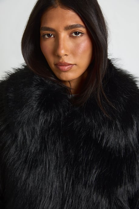 Tall Faux Fur Collared Jacket - Image 4