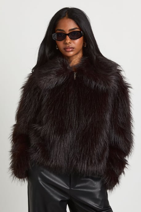 Faux Fur Collared Jacket - Image 1