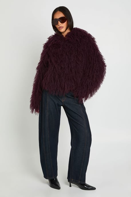 Shaggy Faux Fur Jacket - Image 3