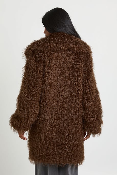 Midi Mongolian Faux Fur Jacket - Image 2