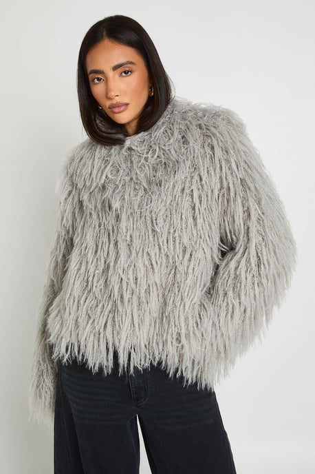 Shaggy Faux Fur Jacket - Image 1
