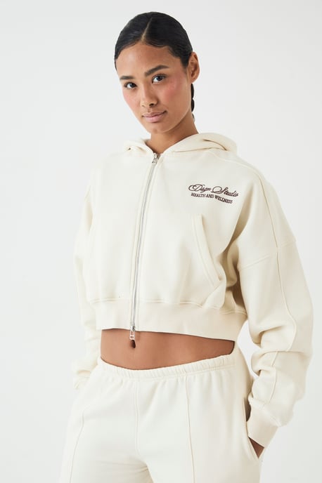 DSGN Studio Health & Wellness Boxy Crop Hoodie - Image 1
