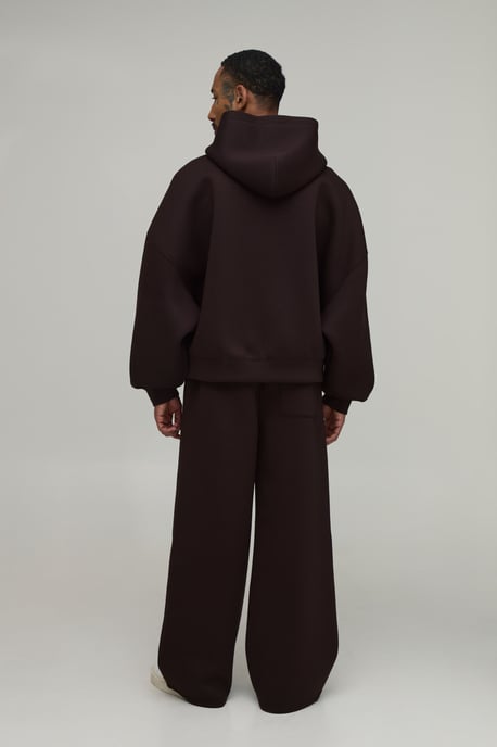 Batwing Zip Through Scuba Hoodie - Image 2