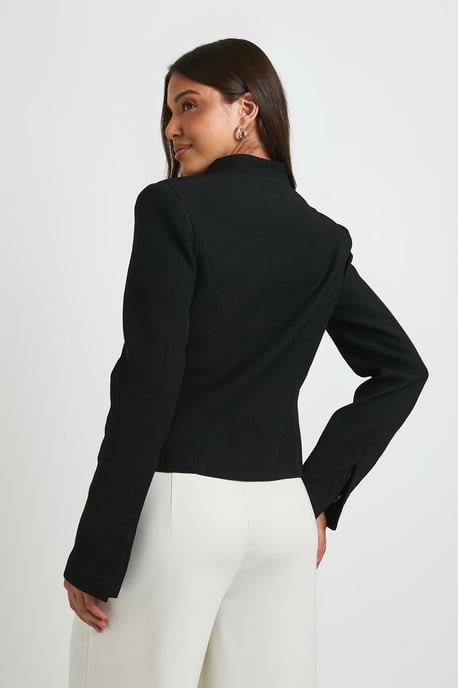 Military Style Fitted Blazer - Image 3