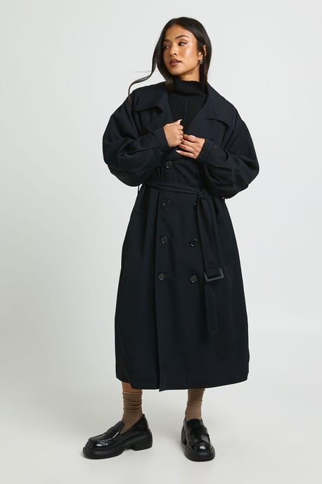 Petite Oversized Raglan Sleeve Trench Coat - Image 2