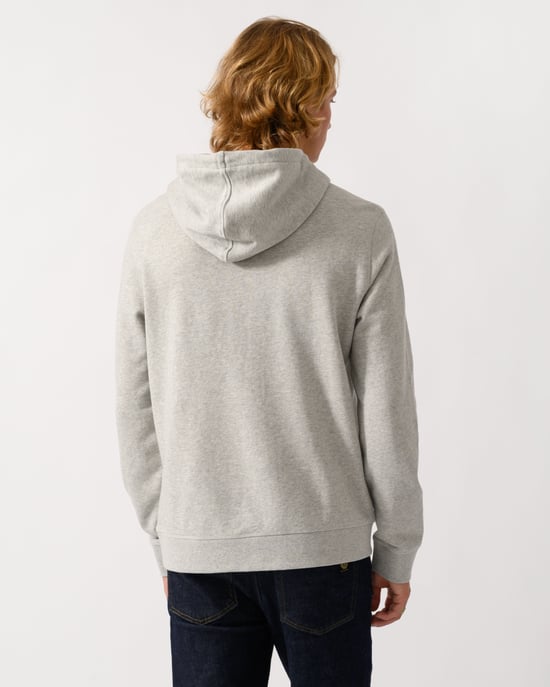 Long Sleeve Logo Detail Hoodie in Silver - Image 2
