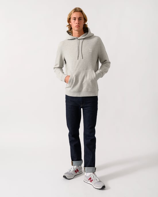 Long Sleeve Logo Detail Hoodie in Silver - Image 4
