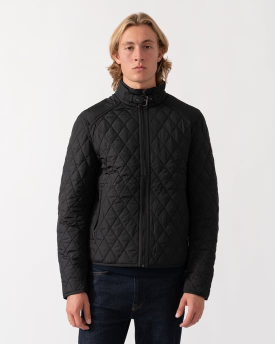 Long Sleeve Padded Jacket in Black - Image 4