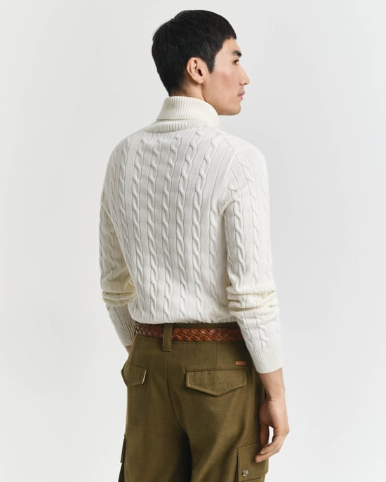 Regular Fit Long Sleeve Logo Detail Jumper in White - Image 4