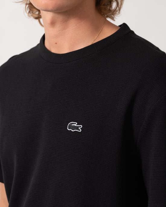 Short Sleeve Logo Detail T-Shirt in Black - Image 3