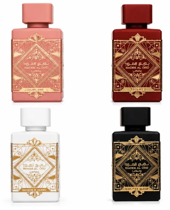 Lattafa Bade'e Al Oud Collection Gift Set, 4 x 25ml Eau de Parfum - Image 1