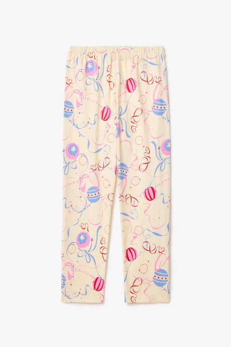 Girls' Circus Patterned Buttoned Long Sleeve Pajama Set - Image 5
