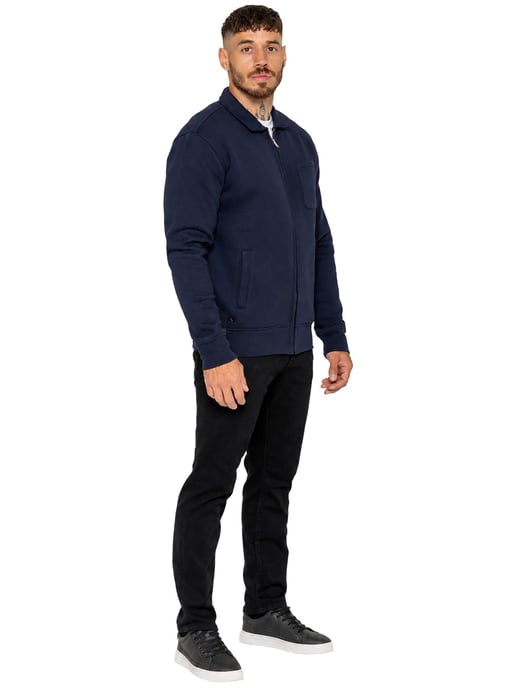 Enzo Milano | Mens Full Zip Collared Sweatshirt - Image 5