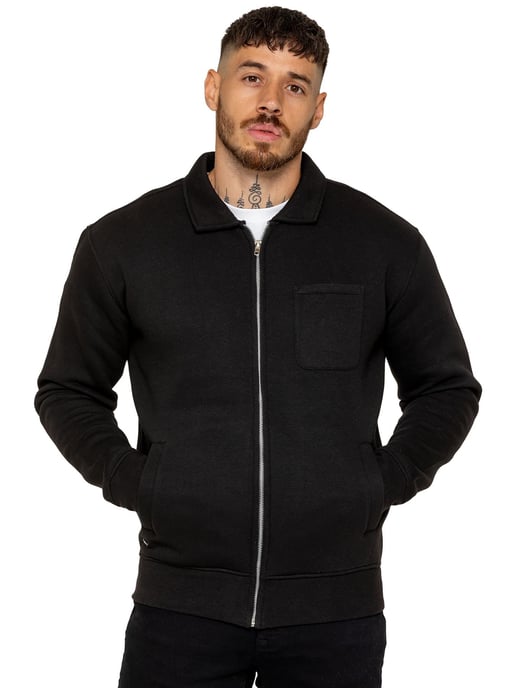 Enzo Milano | Mens Full Zip Collared Sweatshirt - Image 1