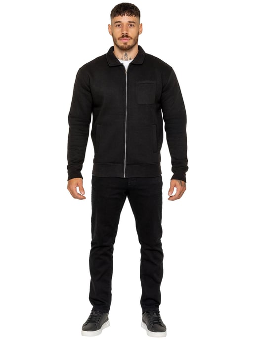 Enzo Milano | Mens Full Zip Collared Sweatshirt - Image 5