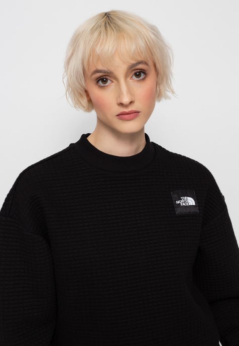 The North Face Mhysa Quilted Long Sleeve Sweat Top in Black - Image 4