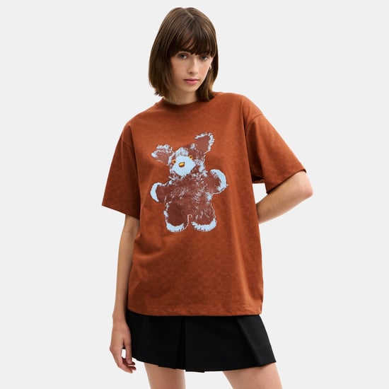 Fuzzy Signature Relaxed T-Shirt - Image 2