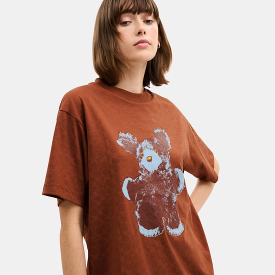 Fuzzy Signature Relaxed T-Shirt - Image 4