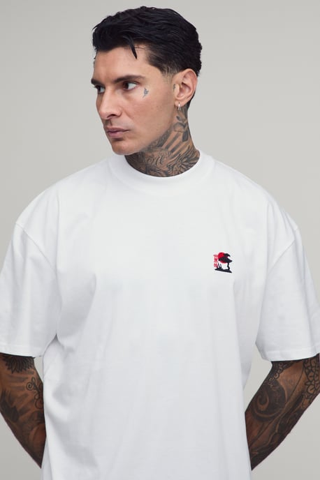 Tall Oversized Blossom Embroidered T-Shirt - Image 4
