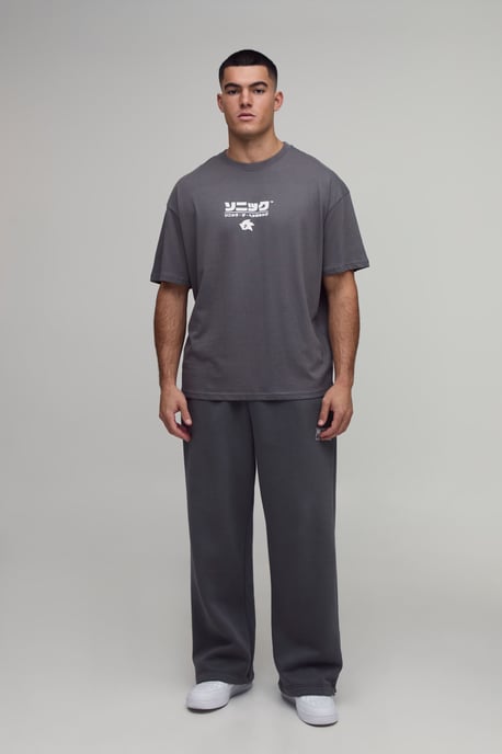 Oversized Sonic Graphic License Print T-Shirt - Image 5