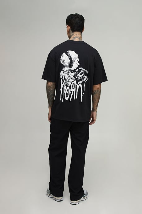 Tall Oversized Korn License Print T-Shirt - Image 3