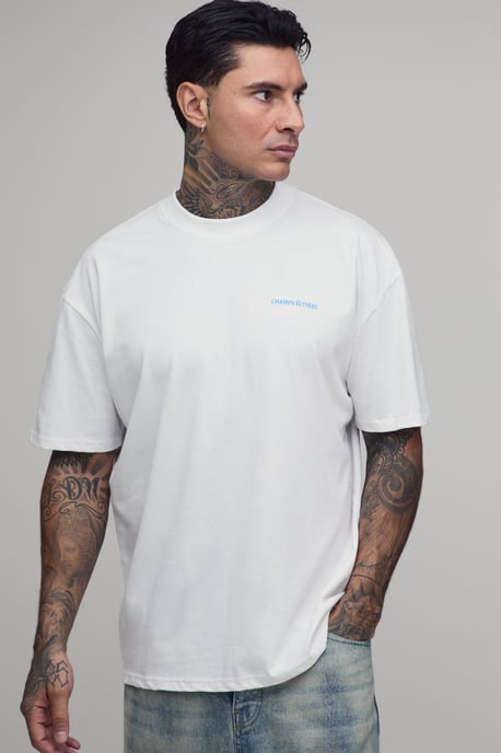 Tall White Oversized Paris Photographic Print T-Shirt - Image 4
