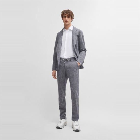 Men's Boss Point Collar Long Sleeve Regular Fit Oxford Shirt in White - Image 2
