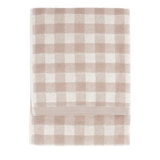 Yard Barton Gingham Check Hand Towel, Natural - Image 2