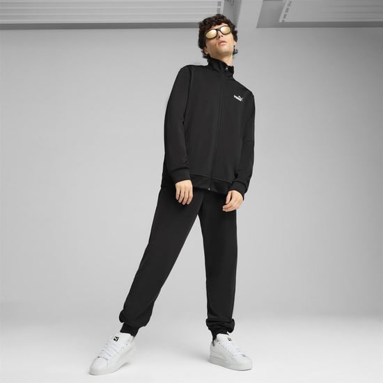 Men's Puma Ess Poly Suit Cl Tracksuit in Black - Image 3